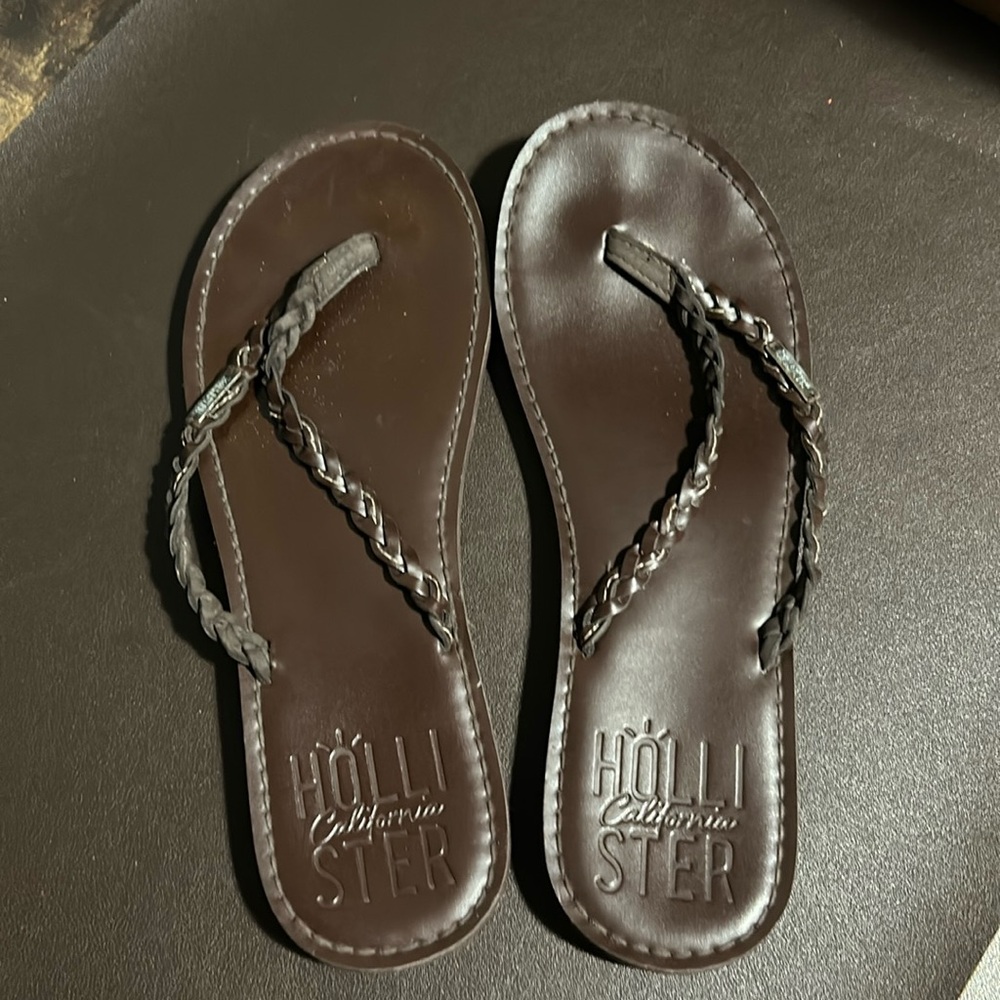 Hollister braided thong sandals